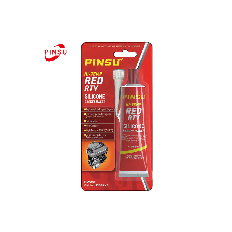 PINSU - Roșu/Negru/Gri RTV Garnitură de etanșare din silicon rezistent la temperaturi înalte - Etanșant rezistent la apă de calitate auto/industrială